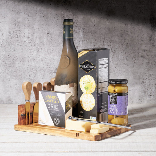 Lake Joseph Wine and Cheese Board, Wine Gift Baskets, Gourmet Gift Baskets